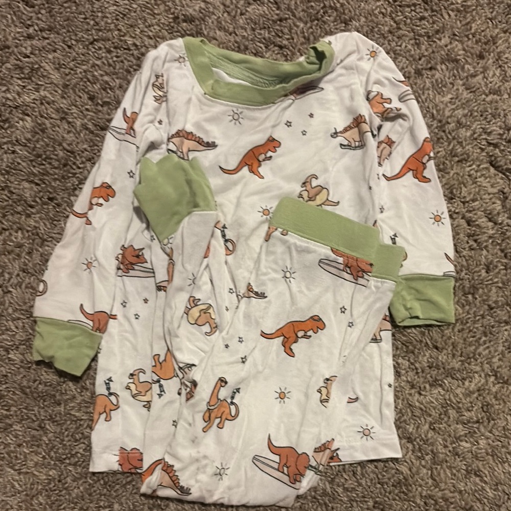Dreamy-zzz Bamboo Dinosaur Pajama Set 12-18